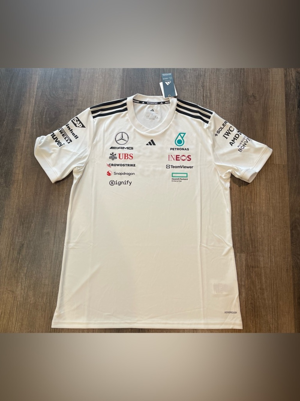 Adidas Mercedes AMG Petronas Formula 1 Driver Jersey.
 - Size L Men.